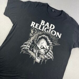 Bad Religion 2018 Tour Skull Punk Rock T Shirt Mens XL Black